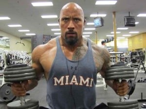 Dwayne Johnson the rock treinando